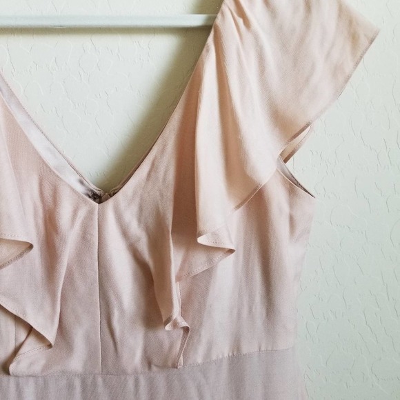 BHLDN Jenny Yoo Collection Silk Blend Gabby Ruffle Dress Size 10 - Picture 3 of 9